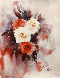Shaima umer, 10 x 12 Inch, Water Color on Paper, Floral Painting, AC-SHA-014